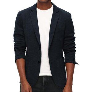 Men's Casual Knit Blazer Suit Jackets Two Button Lightweight Unlined Sport Coat